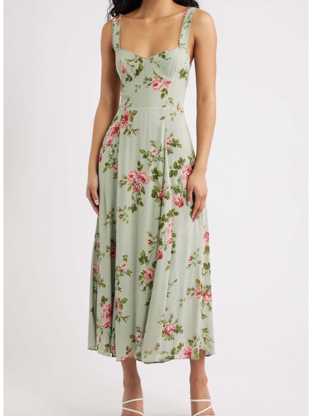 Reformation | Lela Floral Print Midi Dress Size 0
